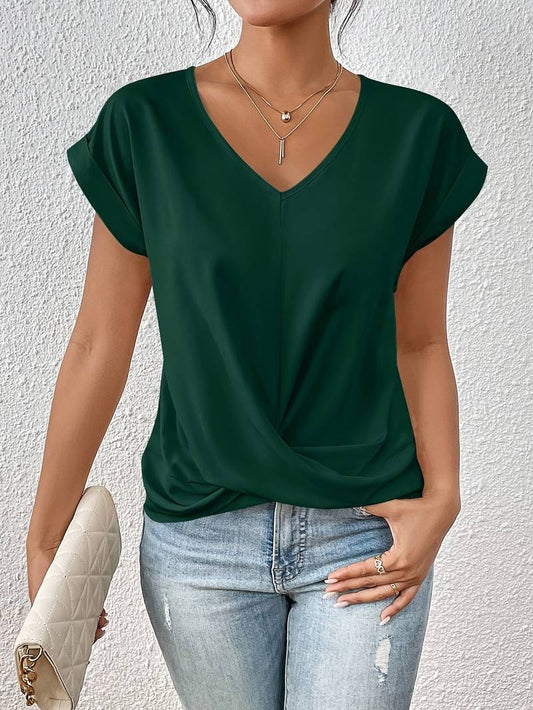 LIORA | CASUAL T-SHIRT MET KORTE MOUWEN